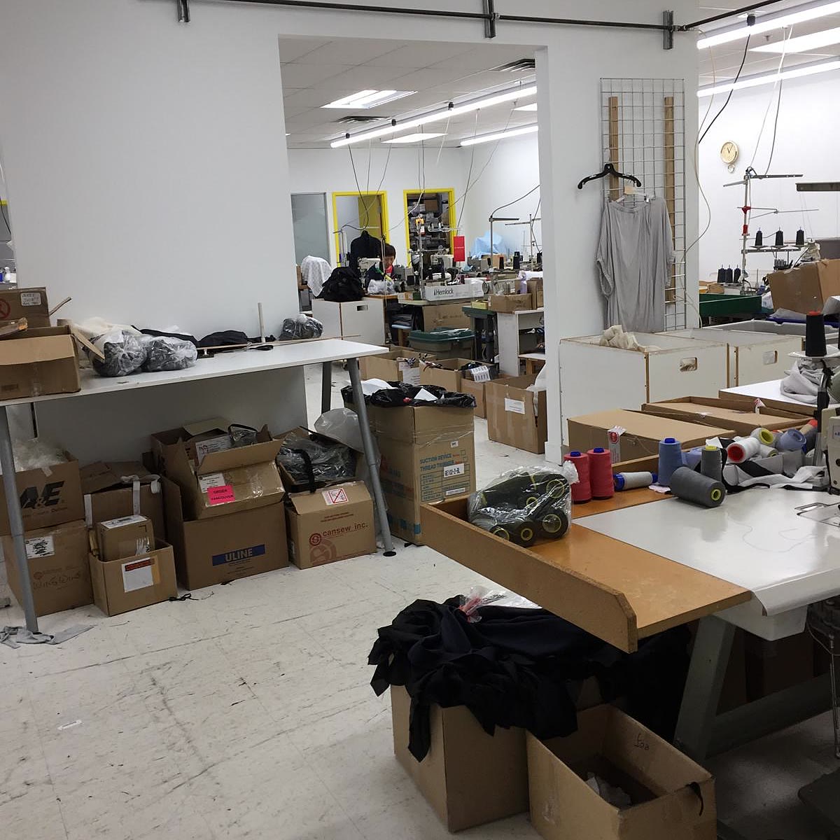 Sewing room at our Richmond, B.C. facility
